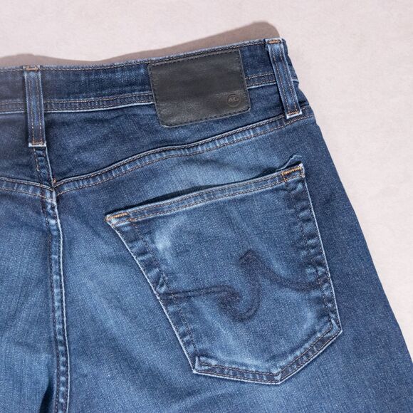 AG Adriano Goldschmeid Everett Slim Straight Stretch Blue Denim Jeans Mens 35x32 - Picture 6 of 7